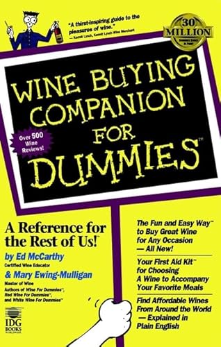 Imagen de archivo de Wine Buying Companion For Dummies a la venta por SecondSale