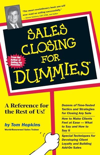 9780764550638: Sales Closing For Dummies (For Dummies Series)