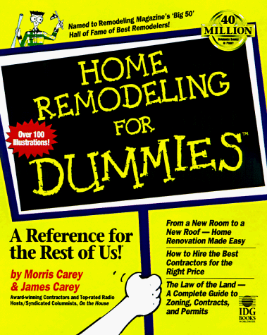 Beispielbild fr Home Remodeling for Dummies zum Verkauf von Better World Books