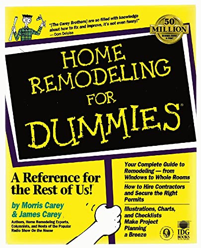 Imagen de archivo de Home Remodeling for Dummies (For Dummies Series) a la venta por Goodwill of Colorado