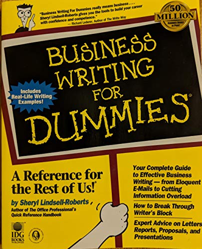 Beispielbild fr Business Writing for Dummies zum Verkauf von Better World Books