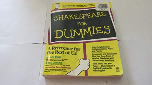 Imagen de archivo de Shakespeare for Dummies a la venta por ThriftBooks-Dallas