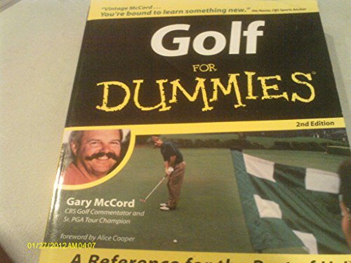 Imagen de archivo de Golf For Dummies (For Dummies (Computer/Tech)) a la venta por Once Upon A Time Books