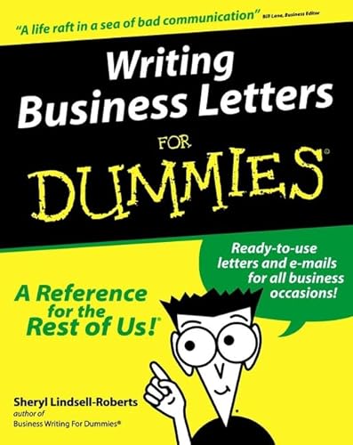 Beispielbild fr Writing Business Letters for Dummies zum Verkauf von Wonder Book