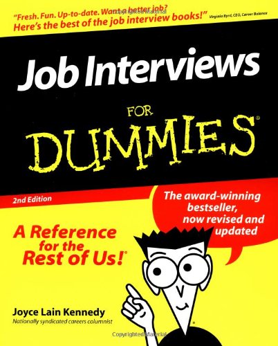 Imagen de archivo de Job Interviews For Dummies a la venta por Wonder Book