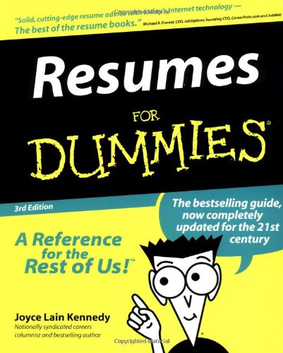 Imagen de archivo de Resumes For Dummies a la venta por SecondSale