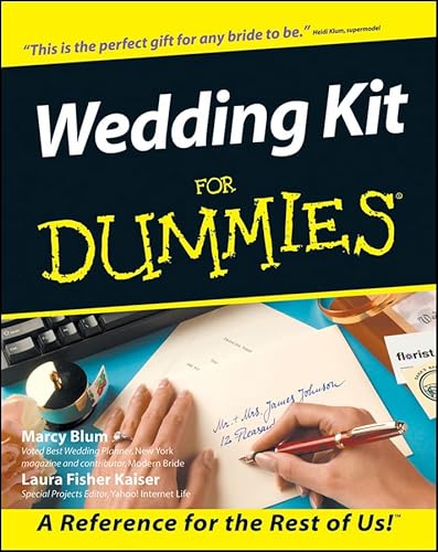 Beispielbild fr Wedding Kit for Dummies (Soft Cover with CDR) zum Verkauf von Wonder Book