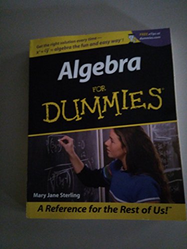Beispielbild fr Algebra for Dummies zum Verkauf von Wonder Book