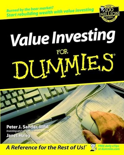 Beispielbild fr Value Investing for Dummies zum Verkauf von Better World Books