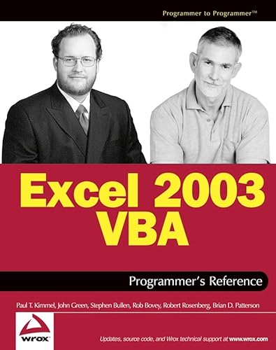 Excel 2003 VBA Programmer's Reference (9780764556609) by Kimmel, Paul T.; Bullen, Stephen; Green, John; Bovey, Rob; Rosenberg, Robert