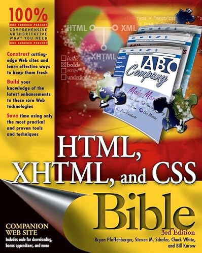 Beispielbild fr HTML, XHTML, and CSS Bible (Bible) 3rd Edition zum Verkauf von Goodwill