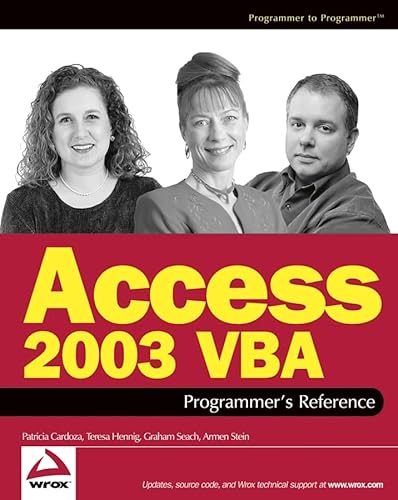 Access 2003 VBA Programmer's Reference (9780764559037) by Cardoza, Patricia; Hennig, Teresa; Seach, Graham; Stein, Armen