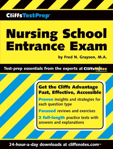 Beispielbild fr CliffsTestPrep Nursing School Entrance Exam zum Verkauf von Wonder Book