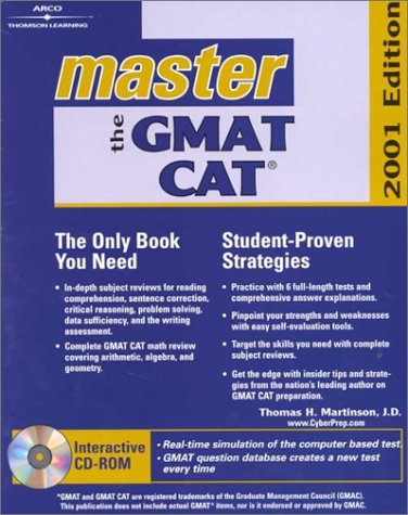 Stock image for Master the Gmat Cat: 2001 Edition (Peterson's Master the GMAT (w/CD)) for sale by Anderson Book