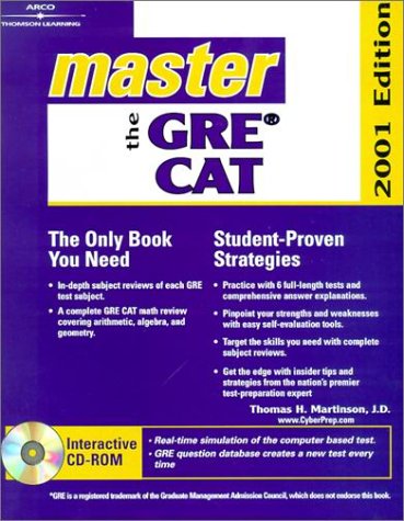 Stock image for Master the Gre Cat 2001 (Peterson's Master the GRE) for sale by Irish Booksellers