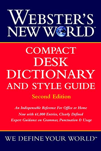 Beispielbild fr Webster's New World Compact Desk Dictionary and Style Guide, Second Edition zum Verkauf von SecondSale