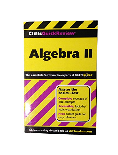 Cliffsquickreview Algebra II (9780764563713) by Kohn, Edward; Herzog, David Alan