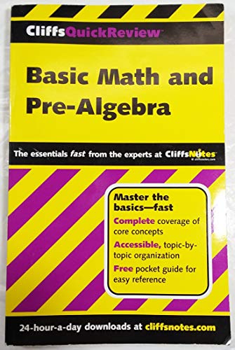 9780764563744: CliffsQuickReviewTM Basic Math and Pre–Algebra (Cliffs Quick Review S.)