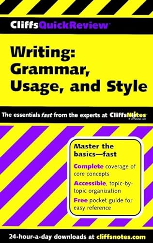 Imagen de archivo de CliffsQuickReview Writing: Grammar, Usage, and Style a la venta por SecondSale