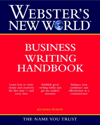 Stock image for WEBSTER'S NEW WORLD BUSINESS WRITING HANDBOOK (Webster's New World Handbooks) for sale by Wonder Book