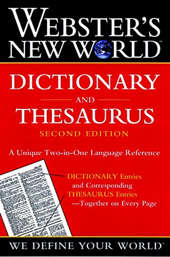 Beispielbild fr Webster's New World Dictionary and Thesaurus, Second Edition zum Verkauf von BookHolders