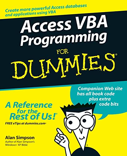 Beispielbild fr Access VBA Programming For Dummies zum Verkauf von WorldofBooks