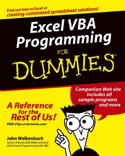 Beispielbild fr Excel VBA Programming For Dummies® zum Verkauf von WorldofBooks