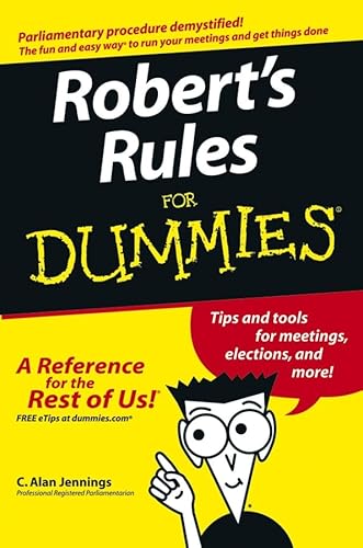 Beispielbild fr Robert's Rules for Dummies zum Verkauf von Better World Books
