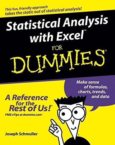 Imagen de archivo de Statistical Analysis with Excel for Dummies a la venta por Better World Books
