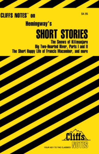 Stock image for Hemingway's Short Stories-Cliff Notes for sale by Foxtrot Books