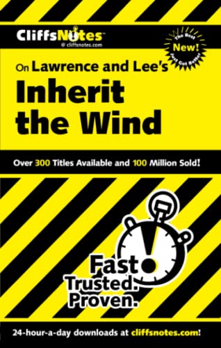 Stock image for CliffsNotes on Lawrence & Lee's Inherit the Wind (CliffsNotes on Literature) for sale by BooksRun