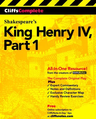 King Henry IV: Complete Study Edition Pt.1 (Cliffs Notes) - Shakespeare, William