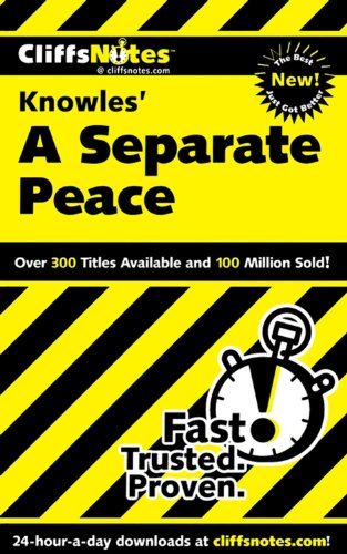 9780764585784: CliffsNotes on Knowles' A Separate Peace