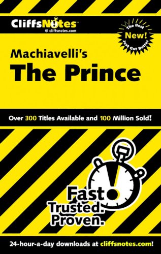Imagen de archivo de Machiavelli's The Prince (Cliffs Notes) a la venta por Books of the Smoky Mountains