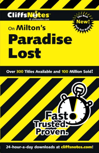 Stock image for CliffsNotes on Milton's Paradise Lost (Cliffsnotes Literature Guides) for sale by SecondSale