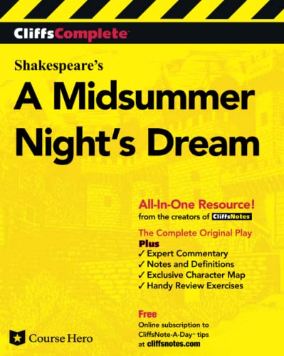 9780764587252: CliffsComplete Shakespeare's A Midsummer Night's Dream: Complete Text, Commentary, Glossary