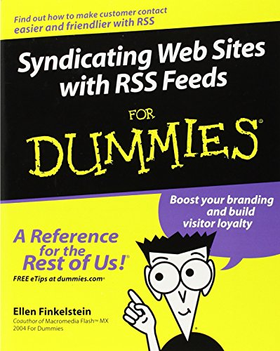 Stock image for Syndicating Web Sites with RSS Feeds For Dummies for sale by Decluttr