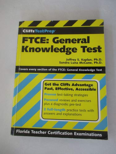 Imagen de archivo de Cliffstestprep FTCE: General Knowledge Test (Cliffsnotes Testprep) a la venta por Ergodebooks