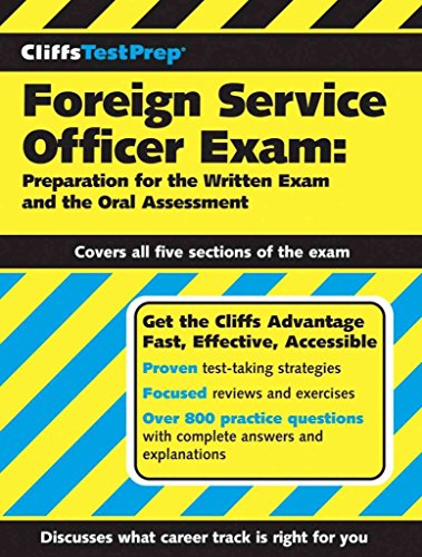 Stock image for CliffsTestPrep Foreign Service Officer Exam: Preparation for the Written Exam and the Oral Assessment for sale by Revaluation Books