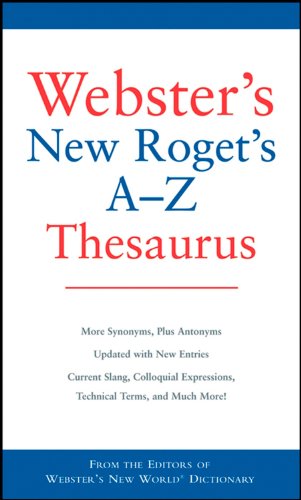 Imagen de archivo de Webster's New World Roget's A-Z Thesaurus a la venta por SecondSale