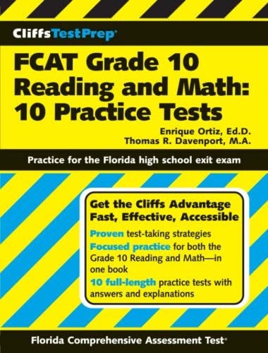 9780764599330: CliffsTestPrep FCAT Grade 10 Reading and Math: 10 Practice Tests
