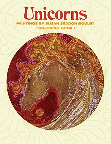 9780764973949: Unicorns Paintings by Susan Seddon Boulet Coloring Book