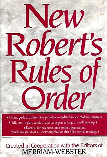 Beispielbild fr The New Robert's Rules of Order zum Verkauf von Once Upon A Time Books