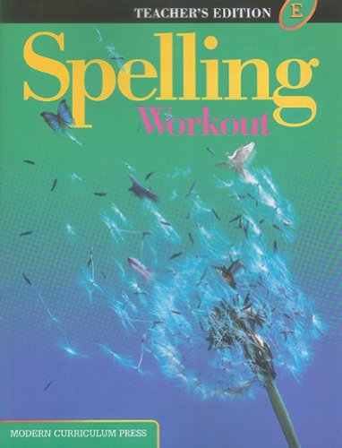 Stock image for Spelling Workout Teacher's Edition Level E for sale by ZBK Books