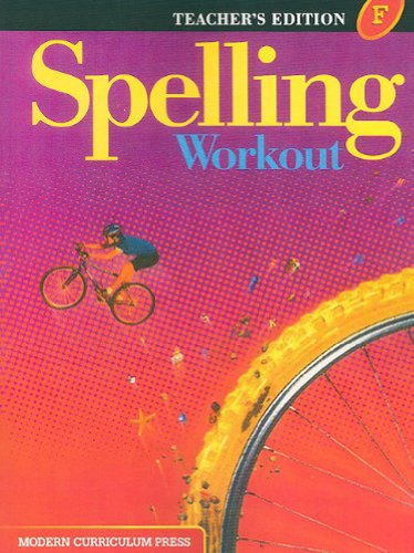 Imagen de archivo de Spelling Workout: Level F, Teacher Edition a la venta por Reliant Bookstore
