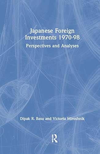 Beispielbild fr Japanese Foreign Investments, 1970-1998 zum Verkauf von Blackwell's