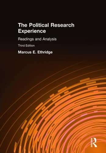 Imagen de archivo de The Political Research Experience: Readings and Analysis. 3rd ed. a la venta por Rob the Book Man