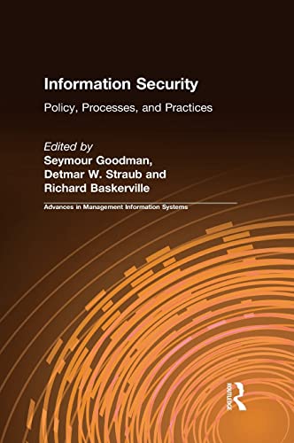 9780765617187: Information Security: Policy, Processes, and Practices (Advances in Management Information Systems)