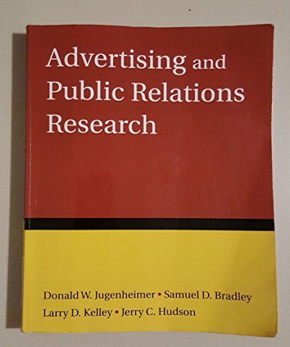 Imagen de archivo de Advertising and Public Relations Research a la venta por SecondSale