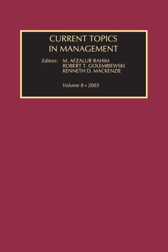 Stock image for Current Topics in Management. Vol. 8 for sale by Blackwell's